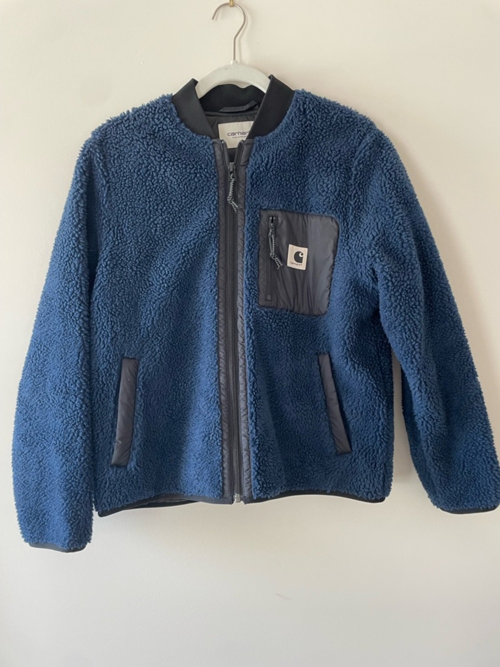 Carhartt WIP women’s Blue Sherpa Puffer Jacket